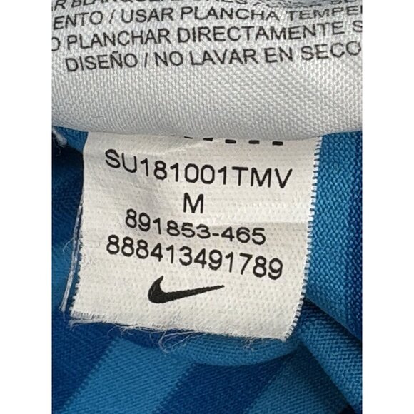 Nike Golf Polo Short Sleeve Shirt Men’s M TPC Sawgrass Blue Stripe PGA Dri-Fit - Picture 8 of 13